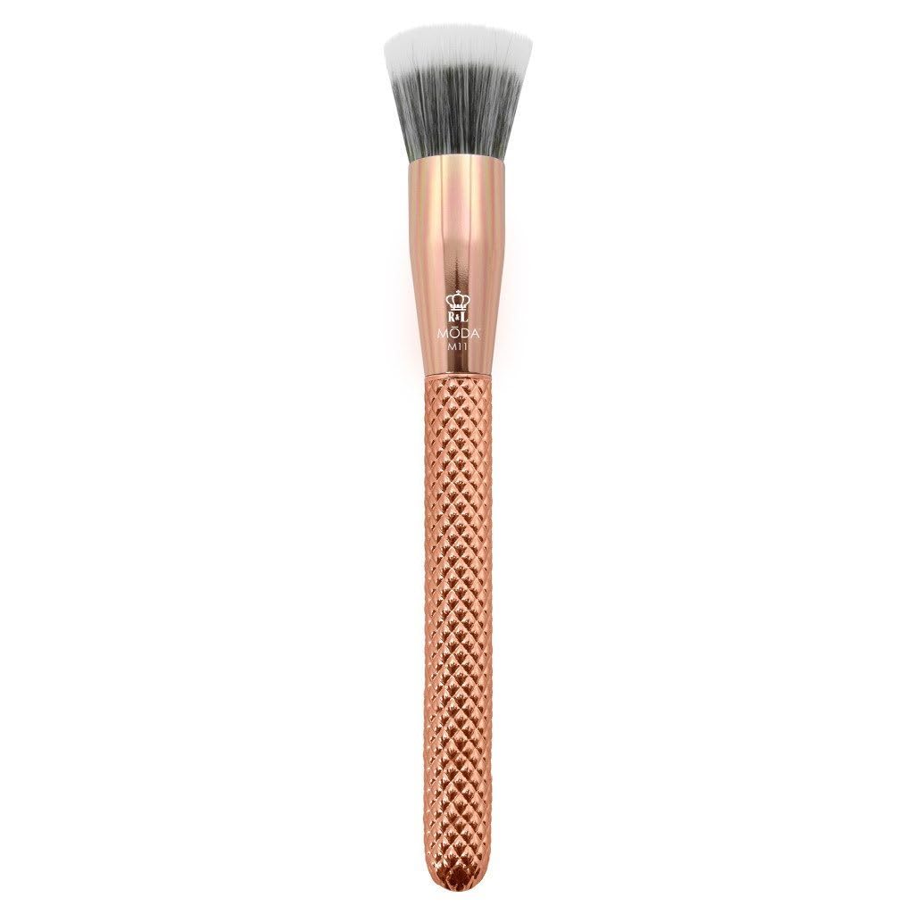 MODA Metallics Stippler Makeup Brush - Duo-Fiber Face Brush for Airbrushed Foundation, Blush & Highlighter Beauty & Personal Care MODA