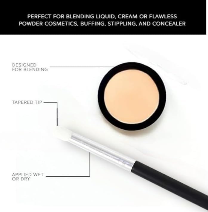 F.A.R.A.H Mini Crease Brush - Precision Eye Brush for Blending Powders & Creams - Soft Vegan Bristles - Brass Ferrule & Wooden Handle Beauty & Personal Care F.A.R.A.H