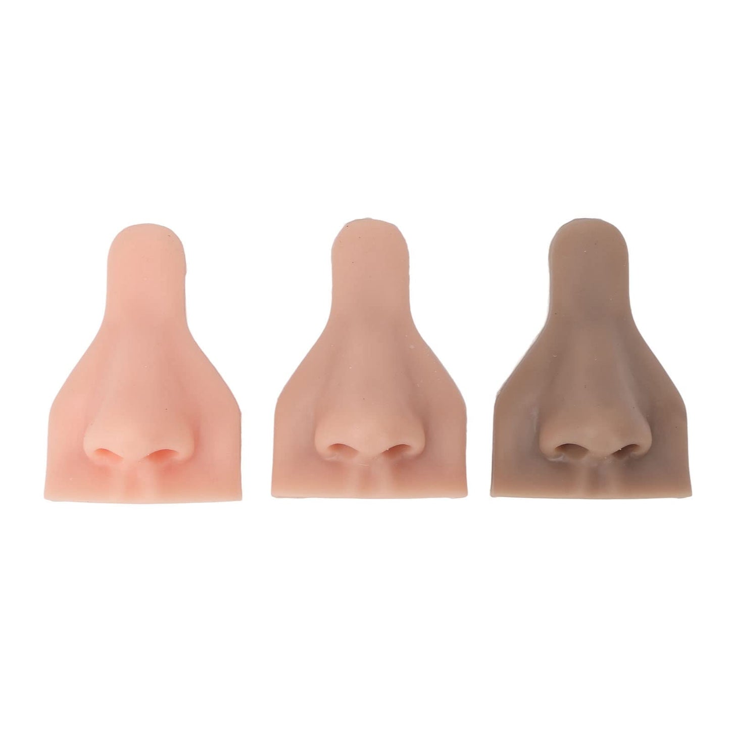 3Pcs Silicone Nose Model, Soft 3D Silicone Flexible Model for Practicing Suture Teaching Instructions Body Part Displays for Jewelry Display Teaching Beauty and Personal Care Agatige