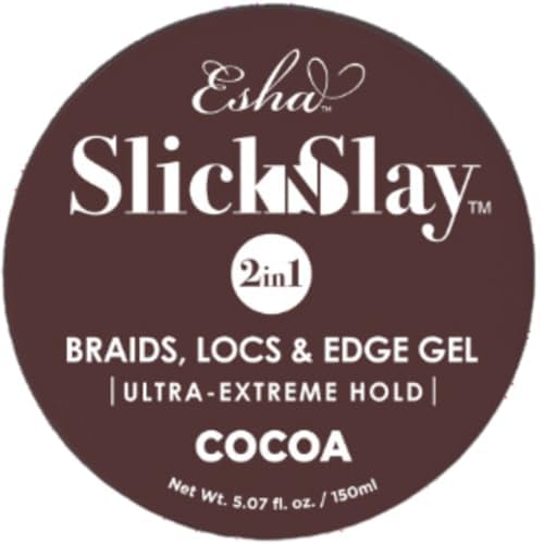 Esha Slick N Slay Braiding Gel - 3-in-1 Braid and Edge - Ultra Extreme Hold for Hair - Hydrating & Conditioning Shining - Fast Dry Locking Gel Beauty & Personal Care Esha