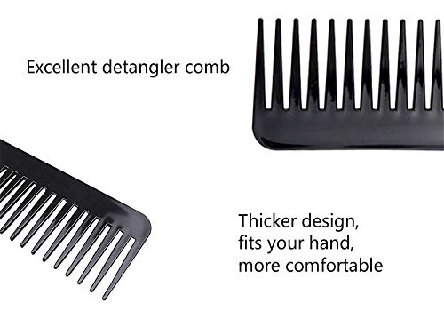 NuAngela Wide Tooth Hair Comb No Static, Detangling Styling Comb For Thick Long Curly Hair, No Handle Round Teeth, Reduce Hair Loss&Breakages, Shower Beauty & Personal Care NuAngela