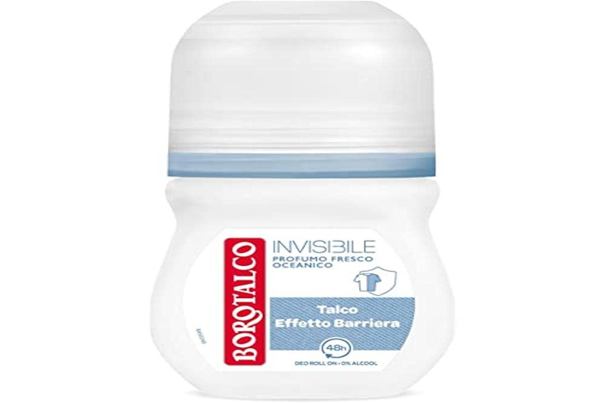 Borotalco Deodorante Roll On Invisible 50ml, 1.6 Fl Oz made in Italy Beauty and Personal Care Borotalco