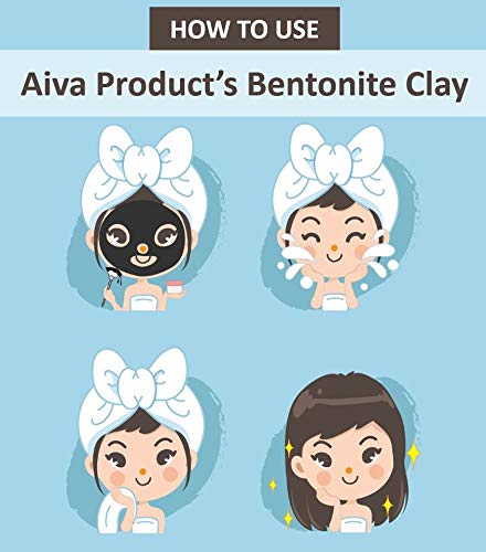 Aiva Indian Healing Clay | Deep Pore Cleansing Facial & Body Mask | Healthcare 100% Natural Calcium Bentonite Clay - 1lb Beauty & Personal Care AIVA WE BELIEVE IN QUALITY