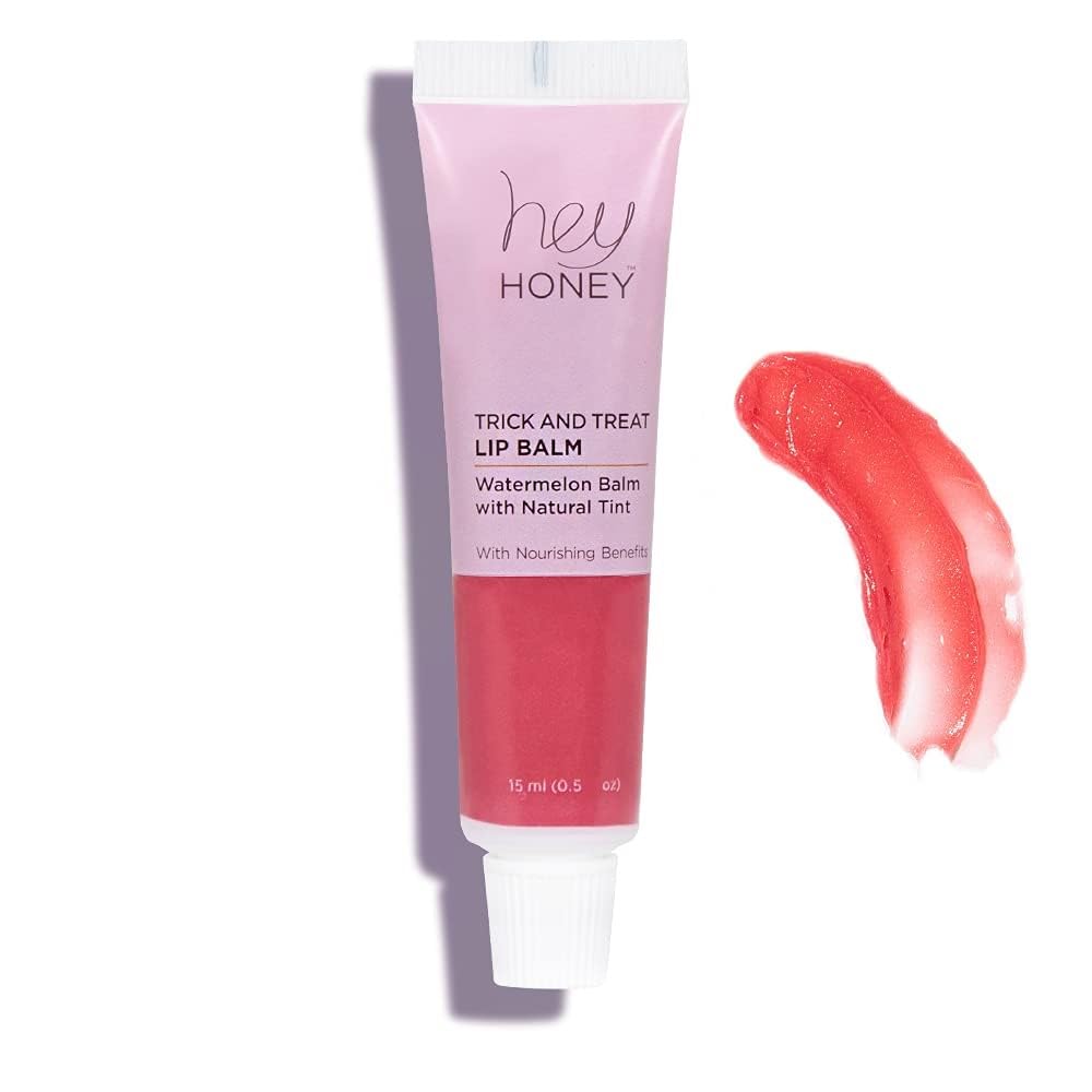 Hey Honey Trick and Treat Watermelon Plumping Lip Balm, 2 In 1 Natural Tint with Hydrating & Moisturizing Properties Beauty & Personal Care Hey Honey