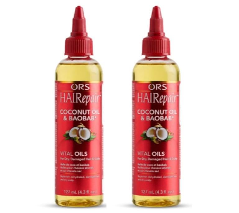 ORS HAIRepair Coconut Oil & Baobab Vital Oils For Dry Damage Hair & Scalp 4.3 Ounce (Pack of 2)