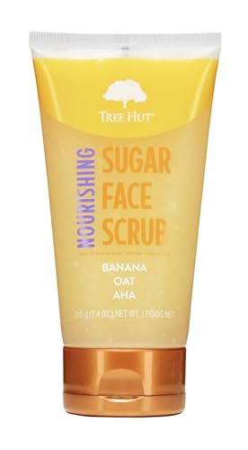 Tree Hut Nourishing Banana & Oat Face Scrub | Deep Cleans Pores to Remove Dead Skin & Impurities | Nourishing Essential Body Care | 7.4 fl oz. Beauty & Personal Care Tree Hut