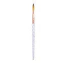 Kiara Sky Acrylic Brush #10 - Clear | 100% Pure Kolinsky | Crystal Cut Handle and Acetone Resistant Beauty & Personal Care KIARA SKY