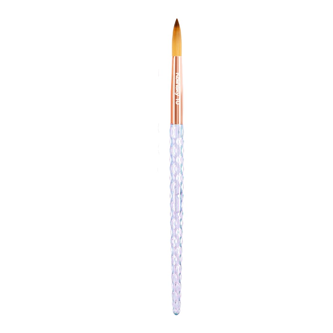 Kiara Sky Acrylic Brush #10 - Clear | 100% Pure Kolinsky | Crystal Cut Handle and Acetone Resistant Beauty & Personal Care KIARA SKY