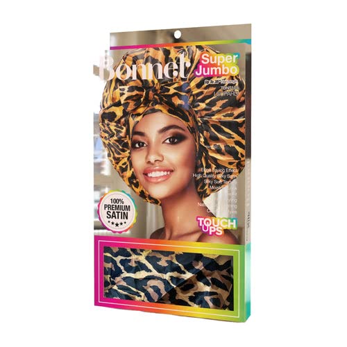 TouchUps Premium 100% Satin Hair Bonnet Sleeping Silky Soft Adjustable Styling Wrap Bonnet All Types Maintain Natural Health Beauty and Personal Care TouchUps