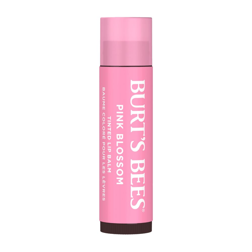 Burts Bees 100% Natural Tinted Lip Balm, Pink Blossom with Shea Butter & Botanical Waxes 1 Tube Beauty & Personal Care Burt's Bees
