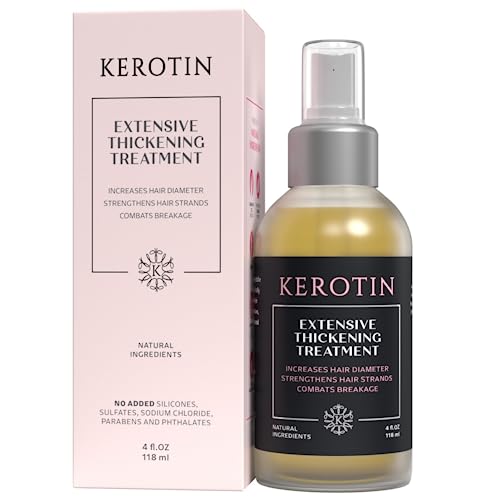 Kerotin Hair Thickening Spray with Keratin for Fine & Thin Hair Growth in Women, Heat Protectant, Repair Mist for Volume, Body & Shine, Diameter Beauty & Personal Care K Kerotin