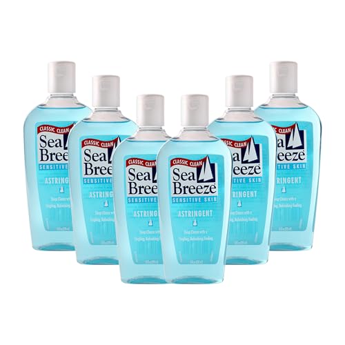 Sea Breeze Astringent Sensitive Skin - Facial Cleanser with Natural Oils for Deep Pore Cleansing and Acne Control - Refreshing Face Cleanser - 6 pc Beauty & Personal Care Sea Breeze