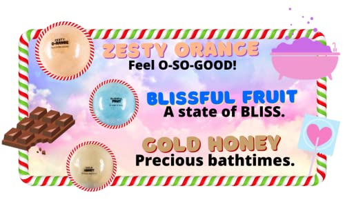 Sweet Escape Candy Fruity Juicy Sweet Treat Bomb Bath Fizzers Bath Bomb Gift Set for Women - 9 Large Bath Bombs Aromatherapy Luscious Fragrance Bath… Beauty & Personal Care Freida and Joe