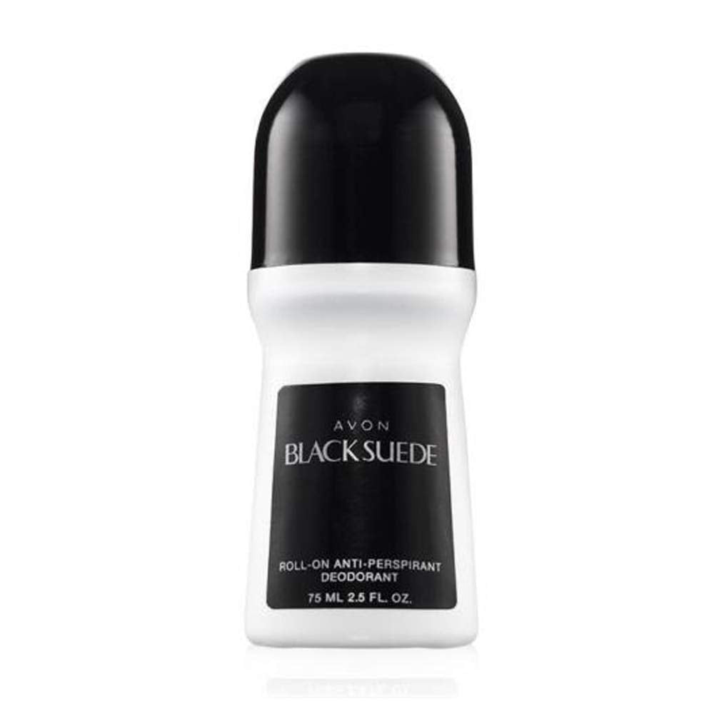 AVON Black Suede Roll-On Antiperspirant Deodorant for Men, 24-Hour Protection, Masculine Sandalwood Scent, Quick-Drying & Non-Staining Mens Deodorant Beauty and Personal Care AVON