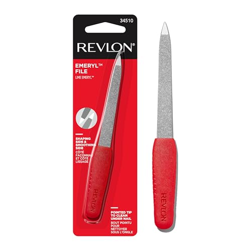 Revlon Emeryl File, Metal Nail Filer With Easy Grip Handle & Double-Sided Fingernail Buffer For Precise Manicure Shaping & Smoothing, 1 Count Beauty & Personal Care REVLON