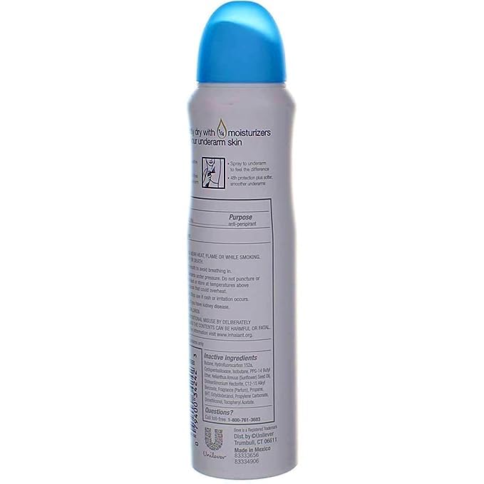 Dove Dry Spray Antiperspirant, Nourished Beauty 3.80 oz (Pack of 5) Beauty and Personal Care Dove
