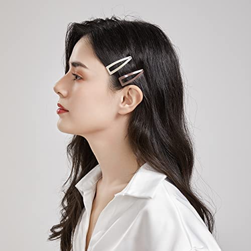 Dofash Double Grips 4.5CM/1.77 Inch Small Hair Clips Hair Barrettes Snap Clips Metal Accessories For Woman-6 Count (Brown) Beauty & Personal Care Dofash