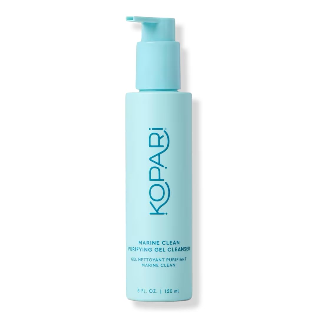 Kopari Marine Clean Purifying Gel Cleanser, Infused with Amino Acids & Vitamin B5, Dual-Action Gel-to-Foam Cleanser, Gentle and Nourishing, 5 oz | New Beauty & Personal Care Kopari