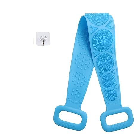 PROSTHIL Silicone Back Scrubber Belt - 28 Inch Double-Sided Bath Scrub Strap for Men & Women, Gently Exfoliates & Massages Skin, Back Washer Shower Beauty and Personal Care PROSTHIL