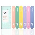 ZMOI Professional Mini Nail File - 12 Stylish - Practical Fingernail File Pack for Natural and Acrylic Nails 100/180 Emery Boards (Macaroon Color) Beauty & Personal Care ZMOI