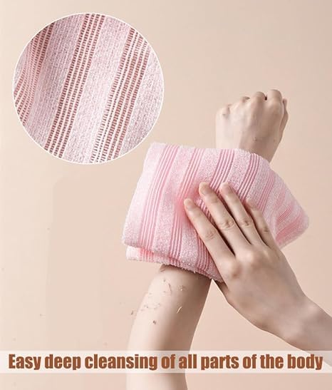 Aasipsuo Exfoliating Shower Towel, Scrub Cloth, Towel, Back Exfoliator Towel, Travel Friendly and Quick Drying, for Men and Women Beauty and Personal Care Aasipsuo
