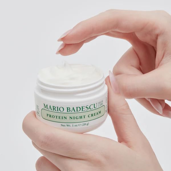 Mario Badescu Protein Night Cream for Dry and Sensitive Skin, Anti Aging Face Cream with Peptides, Collagen & Vitamins A & E, Reduces Wrinkles, Face Beauty & Personal Care Mario Badescu