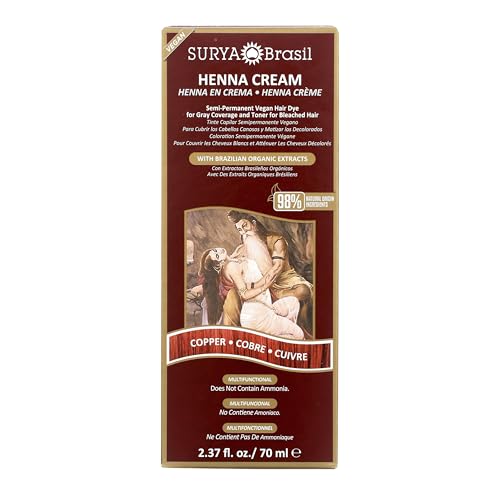 Surya Brasil Henna Cream Hair Color Treatment, Copper, 2.37 oz / 70 ml Beauty & Personal Care Surya Brasil
