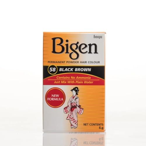 Bigen Powder Hair Color #58 Black Brown 0.21oz (6 Pack) Beauty & Personal Care Bigen