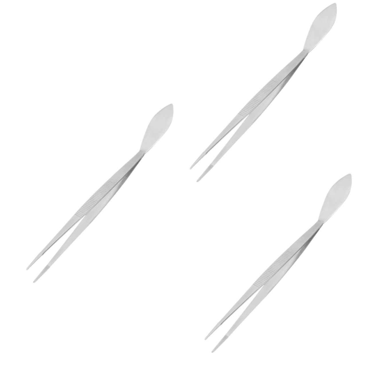 Happyyami 3pcs potted tweezers scraper python drain cleaning tool long tweezers crafts handled tweezers lash tools for eyelash extensions stainless Beauty and Personal Care Happyyami