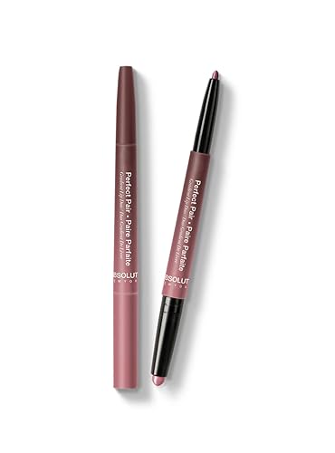 Absolute New York ALD04 Perfect Pair Lip Duo, Fuller and Poutier Lips, Deeper Shade For Lip Contouring, Satin Lipstick and Lip Liner Beauty & Personal Care Absolute New York