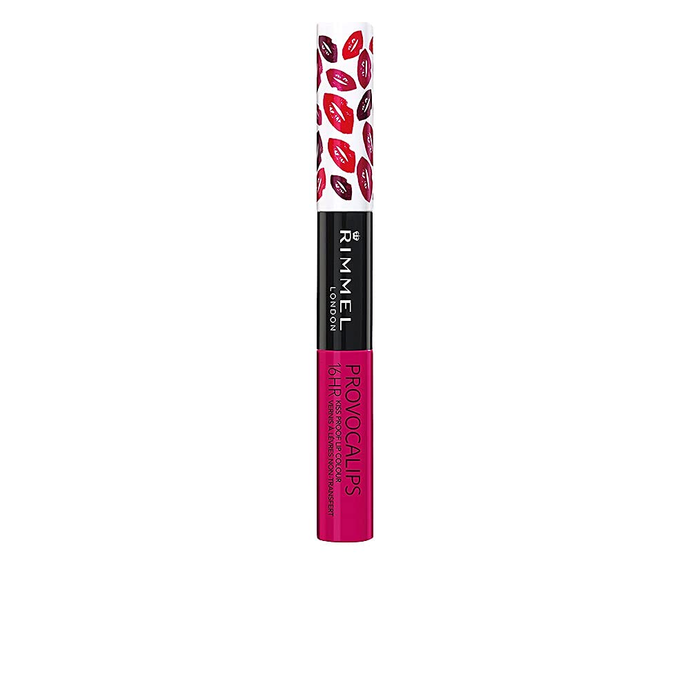 Rimmel London Provocalips 16hr Kiss-Proof Lip Color - Two-Step Liquid Lipstick to Lock in Color and Shine - 550 Play With Fire, .14 fl.oz. Beauty & Personal Care Rimmel