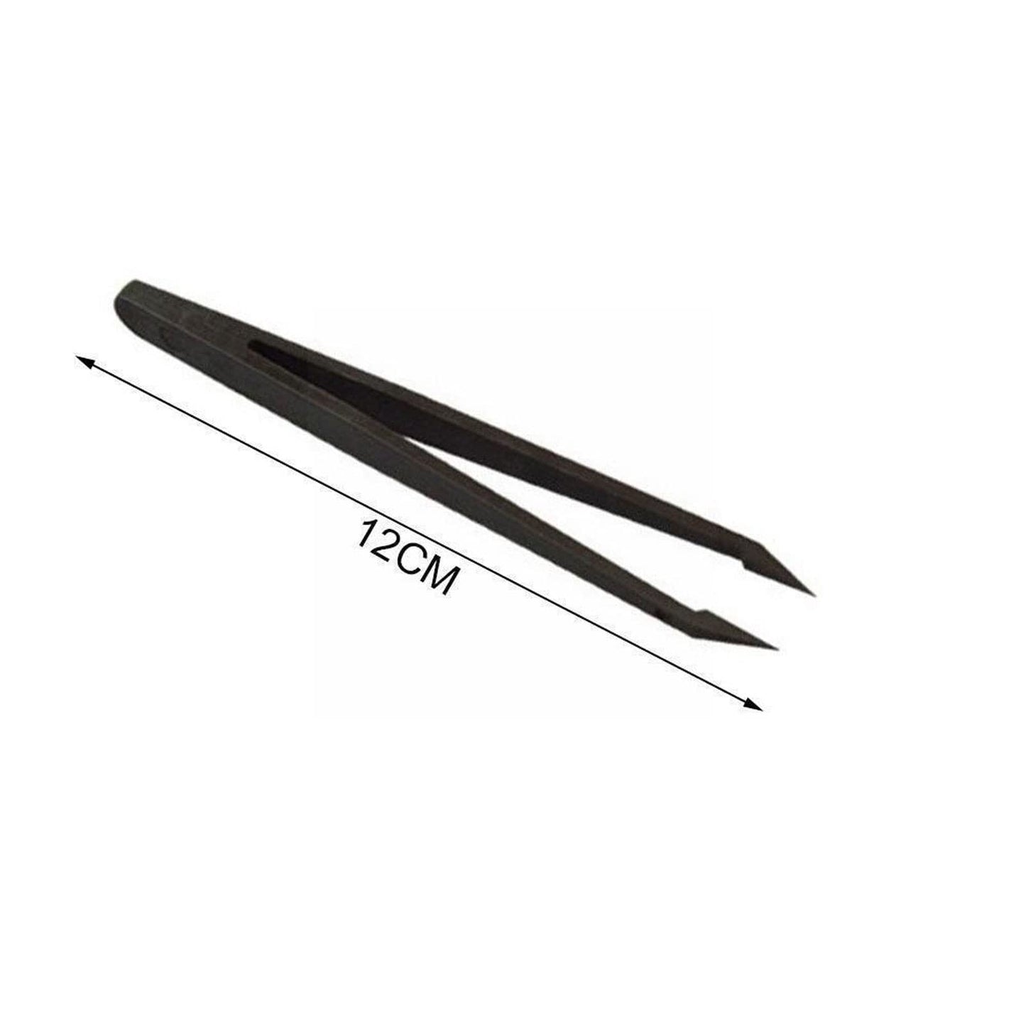 MENGKK Tweezers Anti-Static Curved Straight Black Tweezer Nail Art Beads Nipper Picking Eyelash Picking Clip Sequins Rhinestones Tool Beauty and Personal Care MENGKK