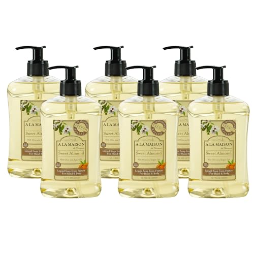 A LA MAISON French Liquid Hand Soap, Almond - Natural Hand Wash Made with Essential Oils - Biodegradable, Plant-Based, Vegan, Cruelty-Free, Alcohol Beauty & Personal Care A LA MAISON
