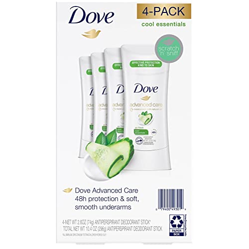 Dove Antiperspirant Deodorant Cool Essentials, 2.6 Ounce (Pack of 4) Beauty and Personal Care Dove