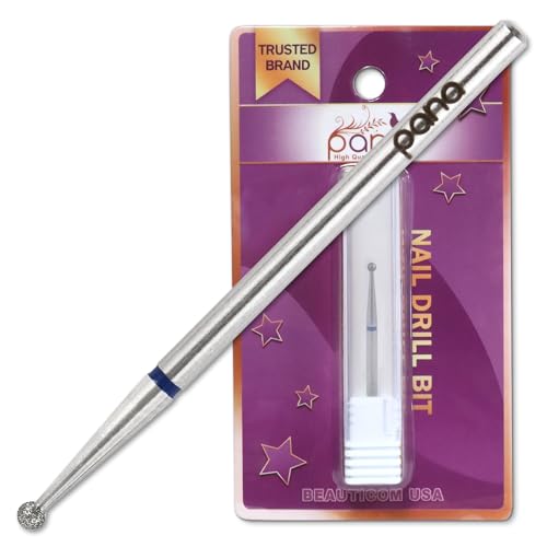 PANA 3/32" Diamond Carbide Ball Bit- Style 01, Medium Grit - Professional Cuticle Nail Drill Bits for Acrylic Gel Nails Dry Manicure Pedicure Shape Beauty & Personal Care PANA