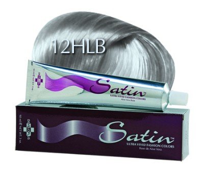 Satin Hair Color, 12HLB High Lift Blue Blonde Hair Tint, 3 oz., Works Best with Satin 40 Volume Developer, Made with Soy Protein and Aloe Vera, Vegan Beauty & Personal Care Satin