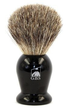 G.B.S Pure Badger Bristle Shaving Brush, Black Handle, Use with any Soap Cream or Foam Beauty and Personal Care G.B.S