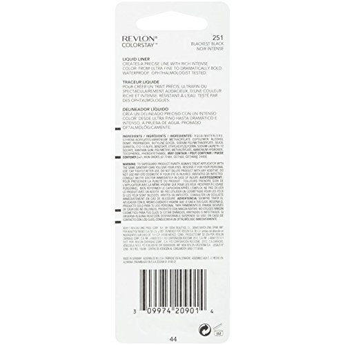Revlon ColorStay Liquid Eyeliner, Blackest Black Beauty & Personal Care REVLON