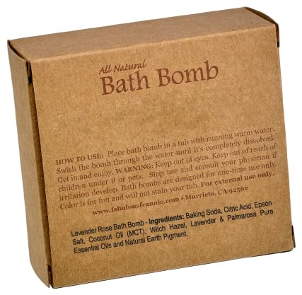 Fabulous Frannie Lavender Rose Natural, Handmade Bath Bomb Set, Rich in Essential Oil, Mineral Salt, Coconut Oil, Witch Hazel, Fizzies to Moisturize… Beauty & Personal Care Fabulous Frannie