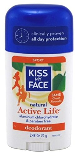 Kiss My Face Deodorant Stick Active Life Sport 2.48 Ounce (73ml) (2 Pack) Beauty and Personal Care Kiss My Face