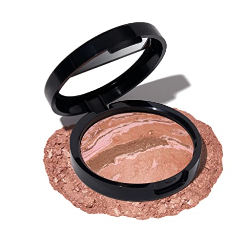 LAURA GELLER NEW YORK Baked Blush-n-Bronze Marbleized 2-in-1 Sculpting Bronzer Blush - Ginger Bronze - Contour Face with a Radiant Flush Beauty & Personal Care LAURA GELLER NEW YORK