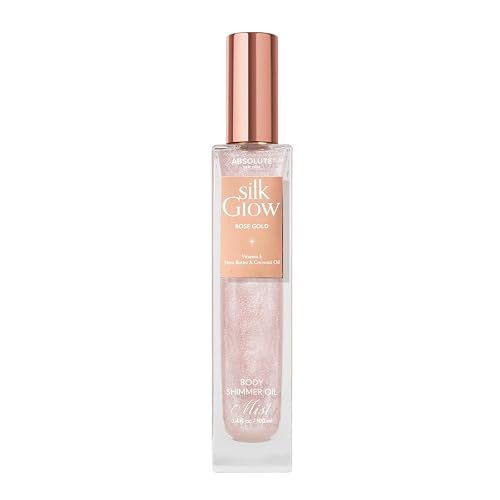 Absolute New York - Silk Glow Shimmer Mist Glow, Radiant, Shimmer Body & Face & Hair, Shea Butter, Coconut Oil, Vitamin E (SBGS02 Rose Gold Mist, 3.4 Beauty & Personal Care Absolute New York