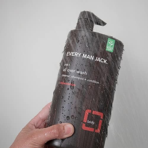 Every Man Jack 3-in-1 All Over Wash - Cedarwood |Twin Pack - 2 Bottles Included | Naturally Derived, Parabens-free, Pthalate-free, Dye-free Beauty & Personal Care Every Man Jack