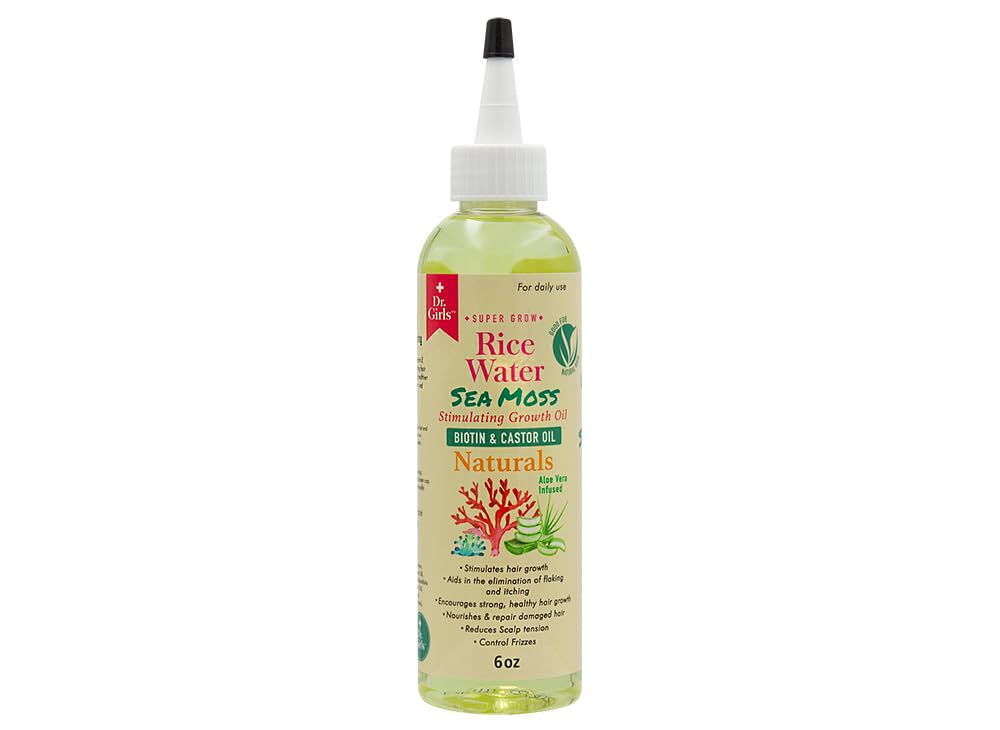Dr Girls Rice Water Hair Growth Oil, 6.08 fl oz (Sea Moss)