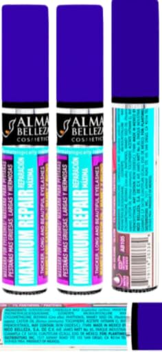 2x Alma Belleza MAXIMUM REPAIR Black Mascara THICKER & LONG Eyelashes Waterproof