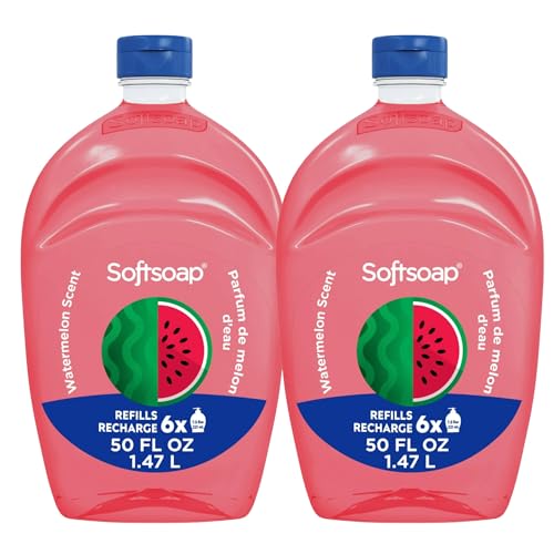Softsoap Limited Edition Seasonal Scents | Extra Large Refill Bottles, 100 FL Oz Total, 2-50 Fl Oz Bottles for Refilling Liquid Hand Wash (Watermelon) Beauty & Personal Care Softsoap