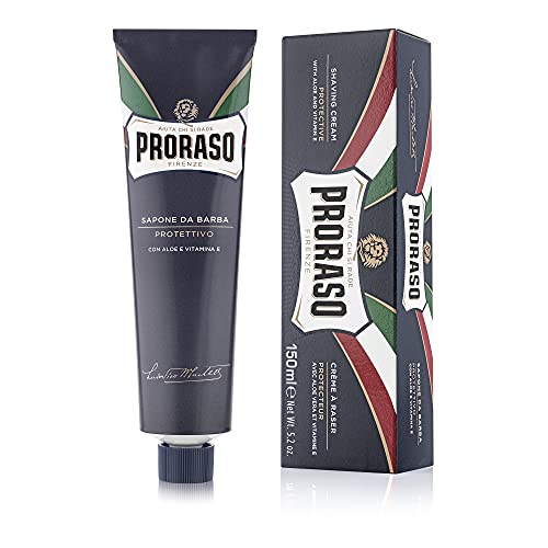 Proraso Shaving Cream - Aloe Vera & Vitamin E - Protective Shave Cream Formula for Dry, Rough Skin & Beard - Premium Italian Shaving for Men - 5.2oz Beauty and Personal Care Proraso