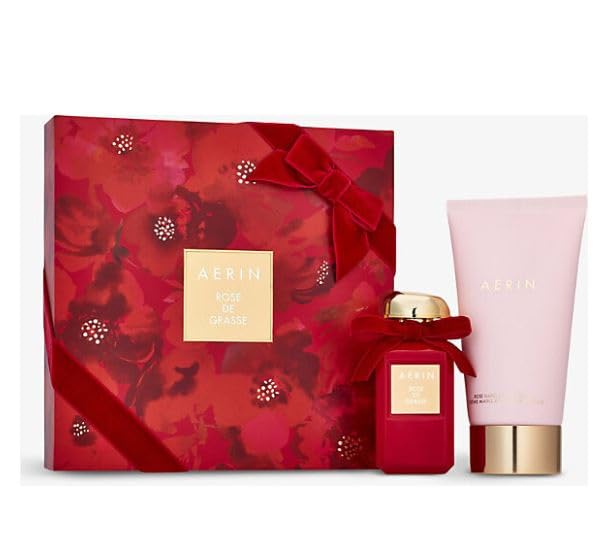 Aerin Rose De Grasse Gift Set - Parfum (1.7 FL. OZ LIQ / 50 ML) & Rose Hand & Body Cream (5 FL. OZ LIQ / 150 ML) Beauty & Personal Care AERIN