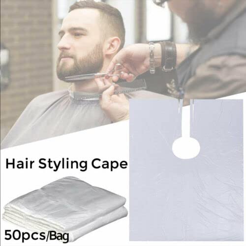 Disposable Hair Cutting Capes Transparent Barber Shawl Apron Waterproof Haircut Gowns Cover Super Light Shampoo Dye Perm Hair Bib Cape Multiple Use at
