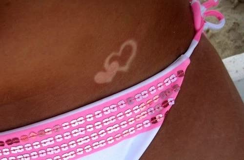 3-Way Heart Tanning Stickers 50 Count Beauty & Personal Care Stickers